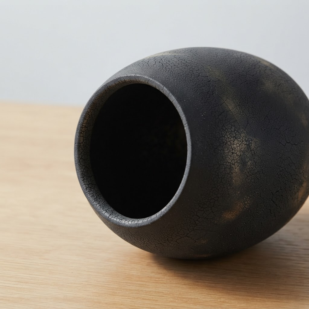 Raku Fire Vase